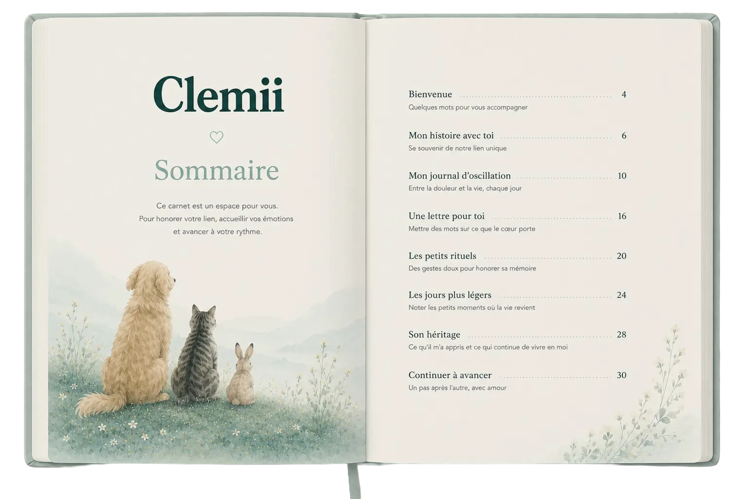 Le carnet d'accompagnement Clemii, remis pendant le parcours
